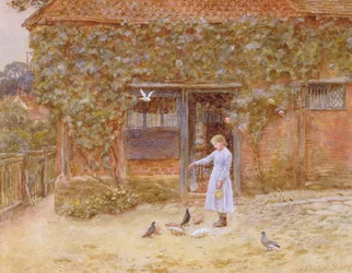 Ein Cottage in Shere, ca. 1875